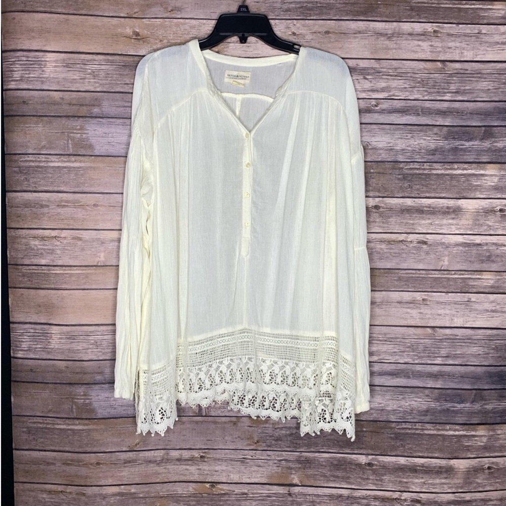 Ralph Lauren Denim & Supply Cream Tunic Top XL